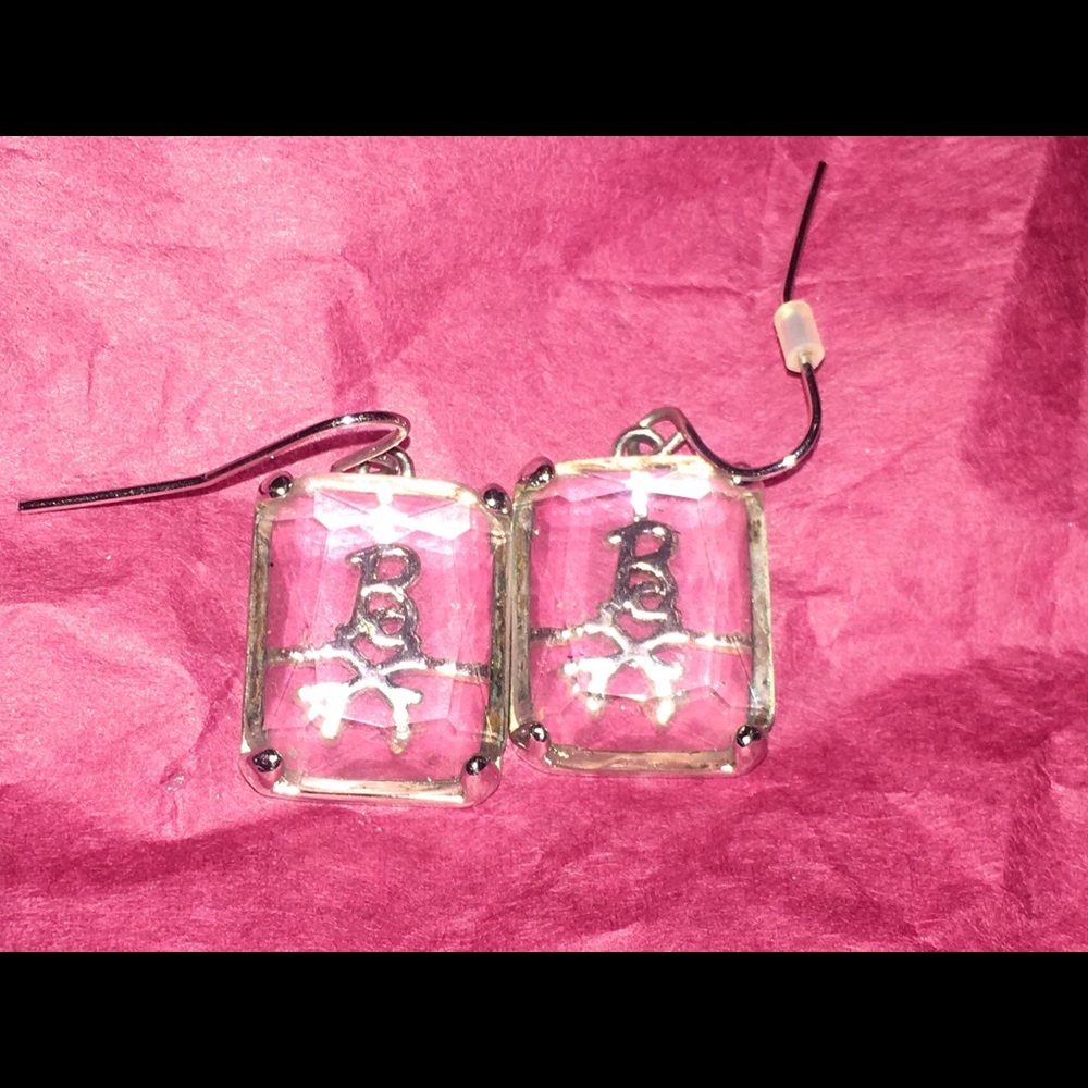 Noir Pink Crossbone Barbie Earrings